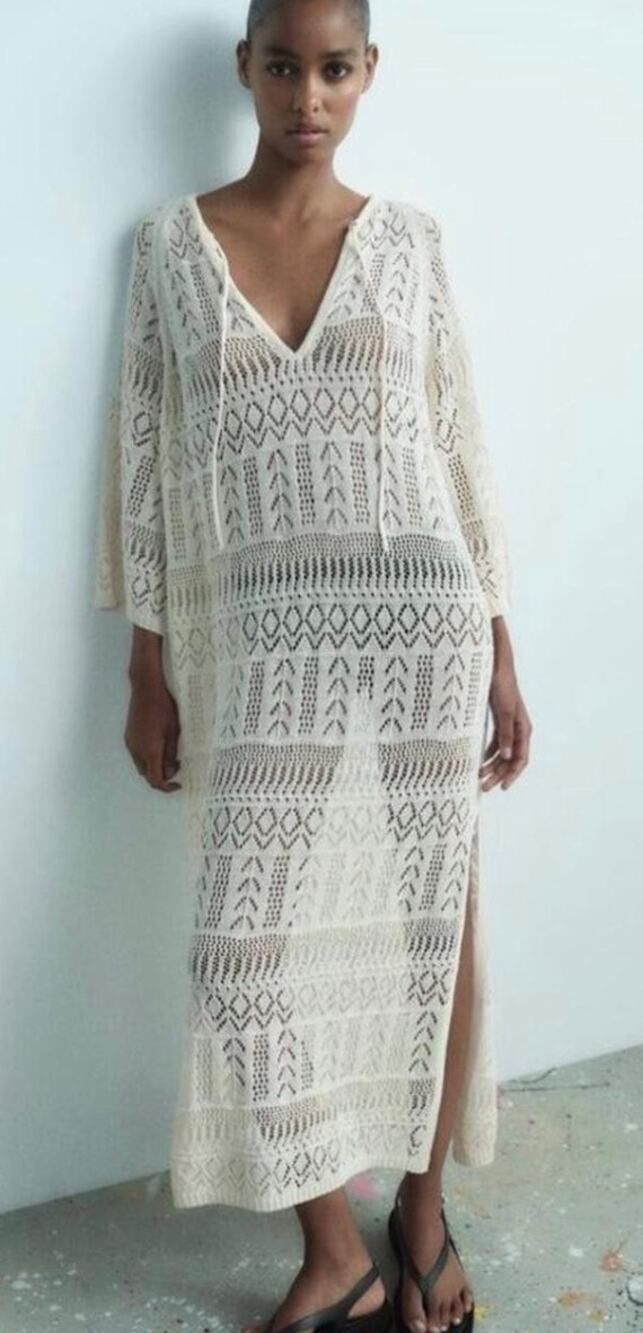 NWT Zara Crochet Coverup Dress Sz. XS-S